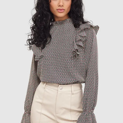 UNICORN Women's blouse black grey white xs s m l