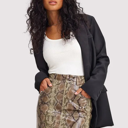 UNICORN Women's skirt brown snake print xs s m l