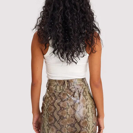 UNICORN Women's skirt brown snake print xs s m l