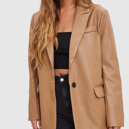 UNICORN Women's leather jacket light brown xs s m l