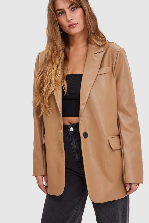UNICORN Women's leather jacket light brown xs s m l