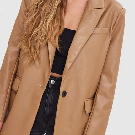 UNICORN Women's leather jacket light brown xs s m l