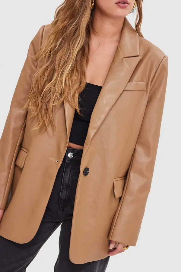 UNICORN Women's leather jacket light brown xs s m l