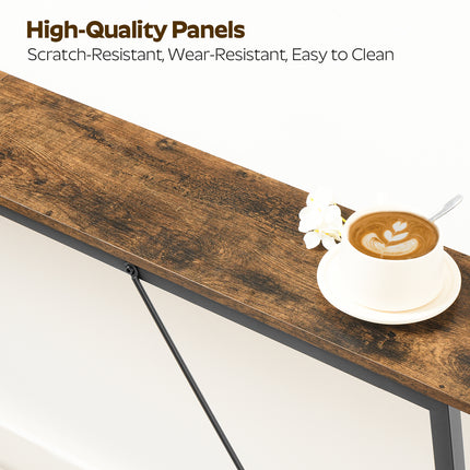 UNICORN Modern Extra-Long Console Table Brown & Black (200cm Length)