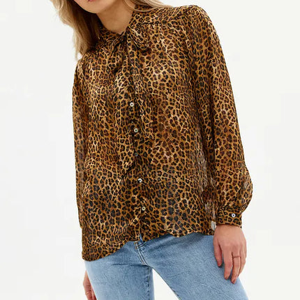 UNICORN Women's blouse brown red xs s m l