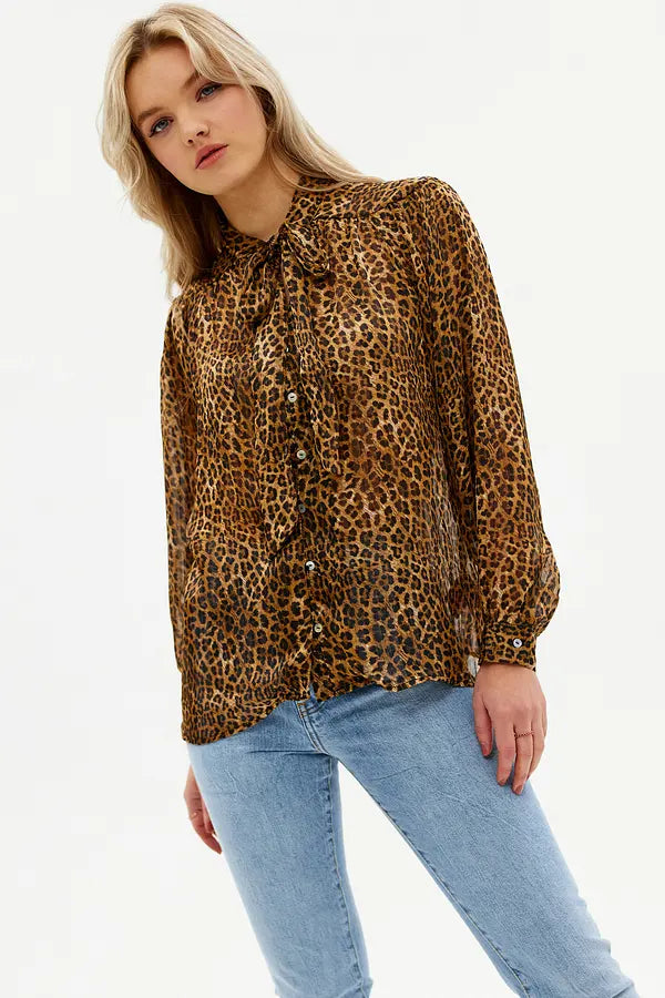 UNICORN Women's blouse brown red xs s m l