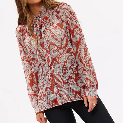 UNICORN Women's blouse brown red xs s m l