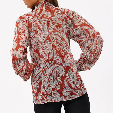 UNICORN Women's blouse brown red xs s m l