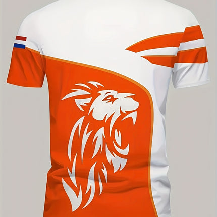 UNICORN Orange Dutch Lion Men's 3D Digital Print T-Shirt s m l xl xxl xxxl