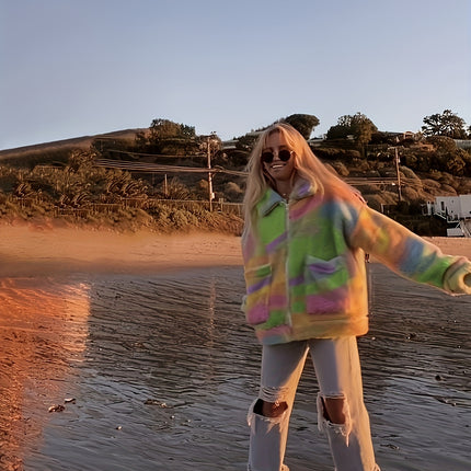 UNICORN Autumn and Winter Tie-Dye Coat Suitable for Daily Beach Wear s m l xl xxl