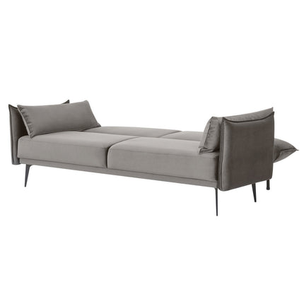 UNICORN 3-seater sofa, velvet, grey, 86x207x88 cm