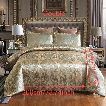 UNICORN Luxury European Jacquard Satin High-Quality Duvet Cover Three-Piece Set