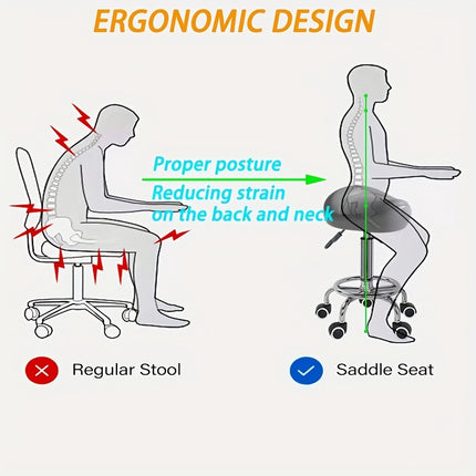 UNICORN Professional Spa Work Stool Black Brown