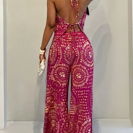 UNICORN Women'S Printed Drop Shoulder Camisole Top And Wide Leg Pants s m l xl xxl