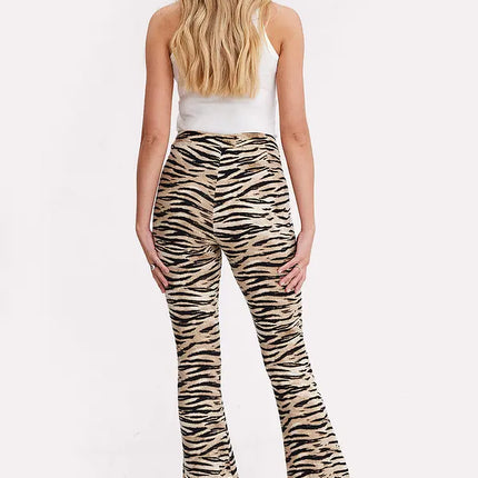 UNICORN Women's trousers brown zebra print xxs xs s m l