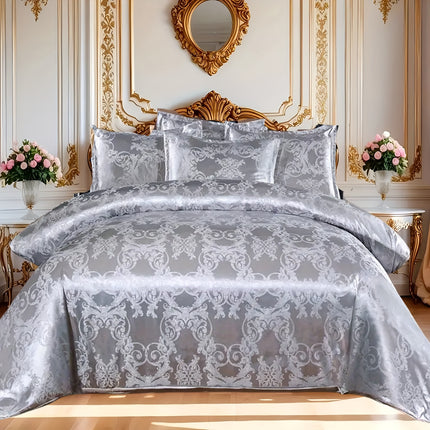 UNICORN Luxury European Jacquard Satin High-Quality Duvet Cover Three-Piece Set