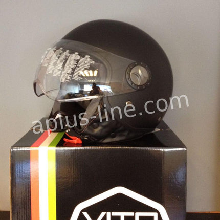 Scooter bromfiets zomerhelm jet helm vito loreto roof boxer maten xs s m l xl xxl | Scooterhelm