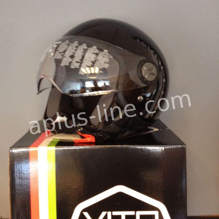 Scooter bromfiets zomerhelm jet helm vito loreto roof boxer maten xs s m l xl xxl | Scooterhelm