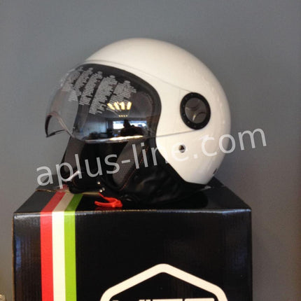 Scooter bromfiets zomerhelm jet helm vito loreto roof boxer maten xs s m l xl xxl | Scooterhelm