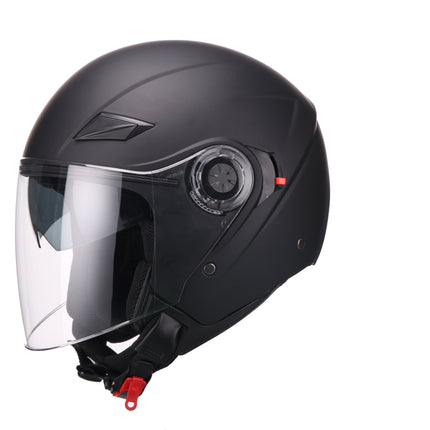 Scooter bromfiets zomerhelm jet helm vito amaro roof boxer mat zwart maten xs s m l xl xxl | Scooterhelm