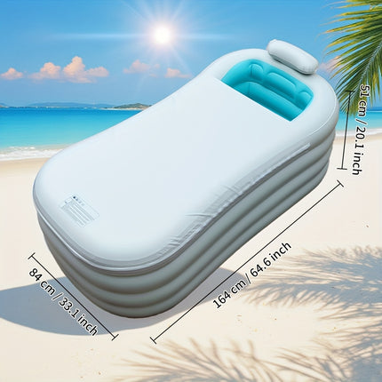 UNICORN Upgraded Inflatable Bathtub Indoor And Outdoor Use White