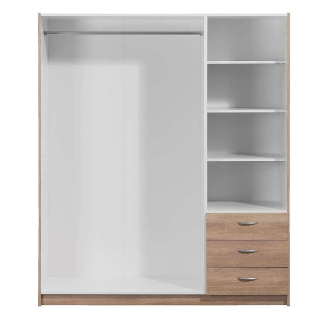 UNICORN Wardrobe country oak brown Width 146 cm Depth 50 cm Height 175 cm