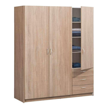 UNICORN Wardrobe country oak brown Width 146 cm Depth 50 cm Height 175 cm