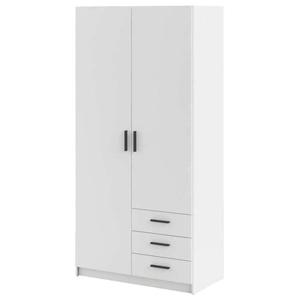 UNICORN Wardrobe modern dark gray oak brown white Width 98.5 cm Depth 50 cm Height 200 cm