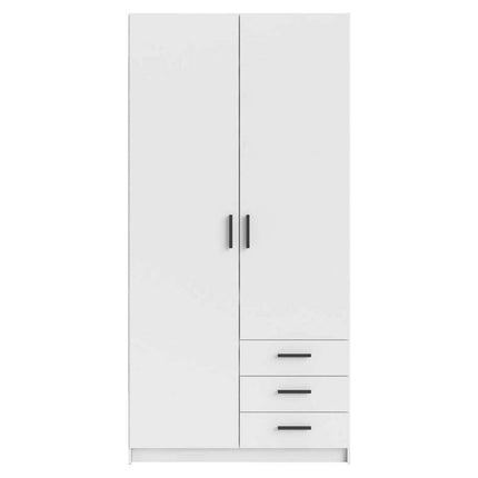UNICORN Wardrobe modern dark gray oak brown white Width 98.5 cm Depth 50 cm Height 200 cm