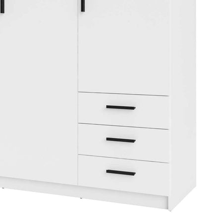 UNICORN Wardrobe modern anthracite dark gray white oak brown Width 57.8 cm Depth 49.8 cm Height 200.4 cm