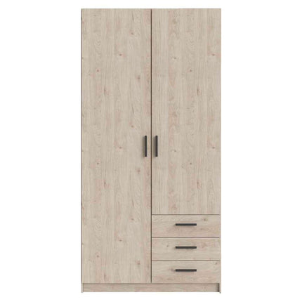UNICORN Wardrobe modern dark gray oak brown white Width 98.5 cm Depth 50 cm Height 200 cm