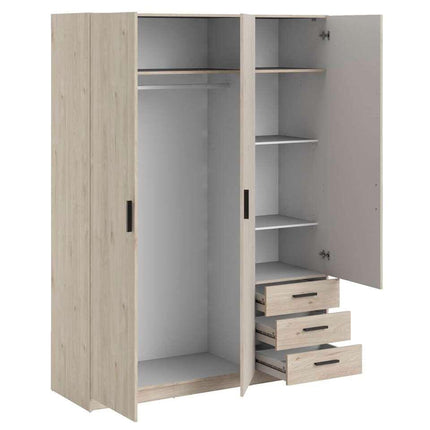 UNICORN Wardrobe modern anthracite dark gray white oak brown Width 57.8 cm Depth 49.8 cm Height 200.4 cm