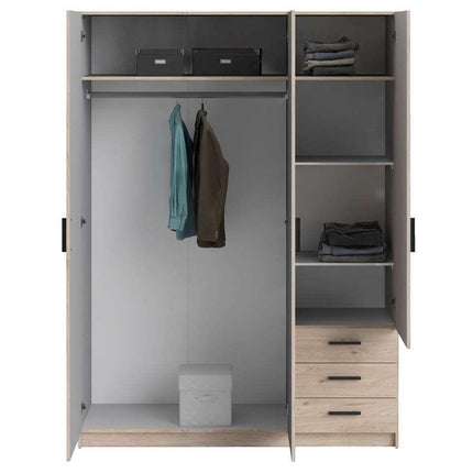 UNICORN Wardrobe modern anthracite dark gray white oak brown Width 57.8 cm Depth 49.8 cm Height 200.4 cm