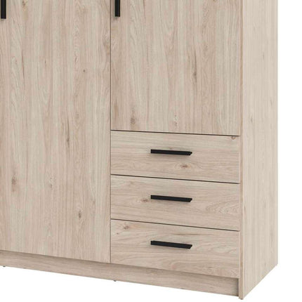 UNICORN Wardrobe modern anthracite dark gray white oak brown Width 57.8 cm Depth 49.8 cm Height 200.4 cm