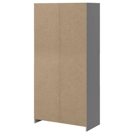 UNICORN Wardrobe modern dark gray oak brown white Width 98.5 cm Depth 50 cm Height 200 cm