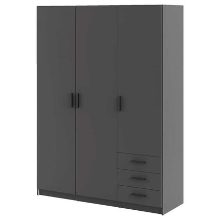UNICORN Wardrobe modern anthracite dark gray white oak brown Width 57.8 cm Depth 49.8 cm Height 200.4 cm