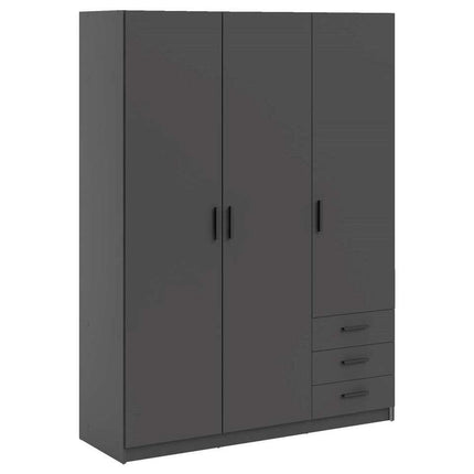 UNICORN Wardrobe modern anthracite dark gray white oak brown Width 57.8 cm Depth 49.8 cm Height 200.4 cm