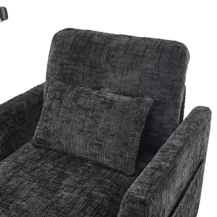 UNICORN Multifunctional Recliner Sofa, Lounge Chair with Phone Holder Black