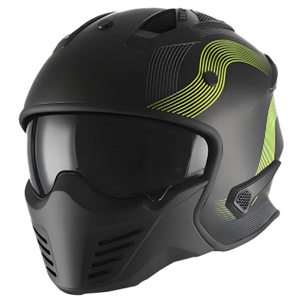 UNICORN Vito Bruzano helmet, matte black and fluorescent (net price)