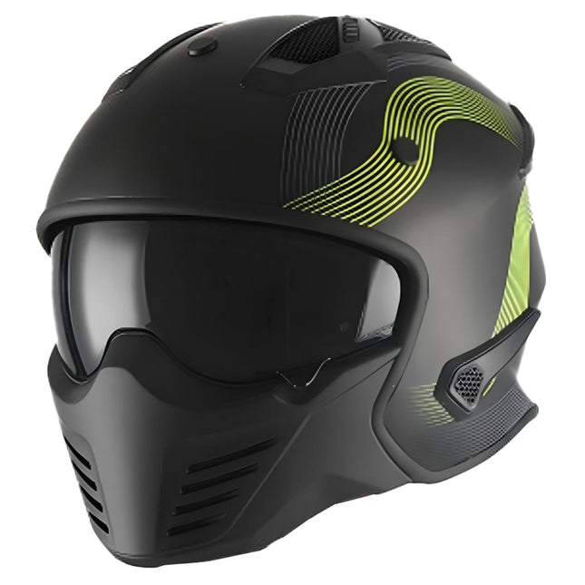 UNICORN Vito Bruzano helmet, matte black and fluorescent (net price)