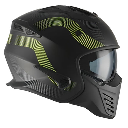 UNICORN Vito Bruzano helmet, matte black and fluorescent (net price)