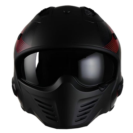 UNICORN Helmet Vito Bruzano matt black + red