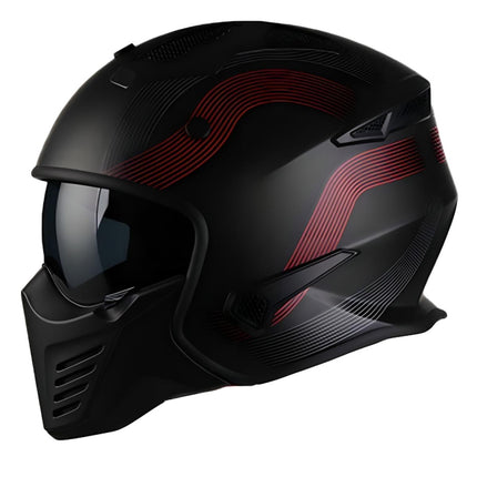 UNICORN Helmet Vito Bruzano matt black + red