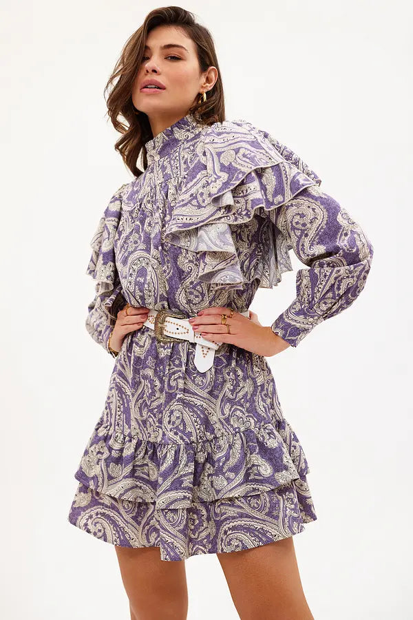 UNICORN Women's dress white purple xs s m l