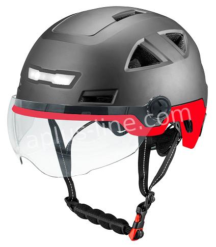 UNICORN E-Bike speed pedelec moped helmet vito e-light with visor matte black sizes s m l xl xxl