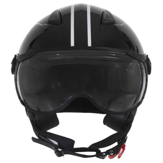 Helmet Vito Jet Moda Gloss Black + Black Lining
