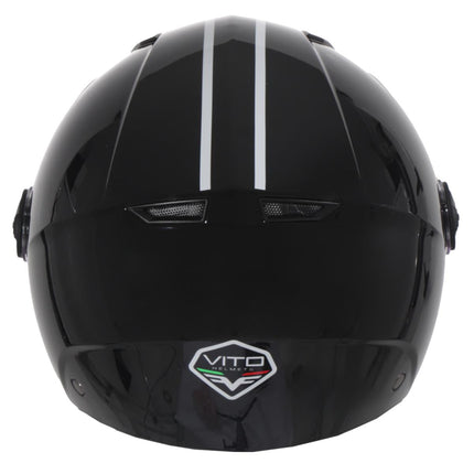 Helmet Vito Jet Moda Gloss Black + Black Lining