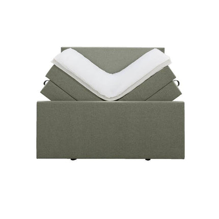 UNICORN Boxspring double bed with storage space green 180x200