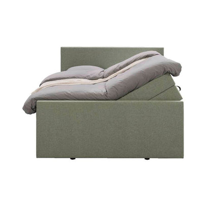 UNICORN Boxspring double bed with storage space green 180x200
