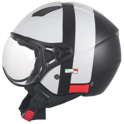 Helmet vito jet moda white/black
